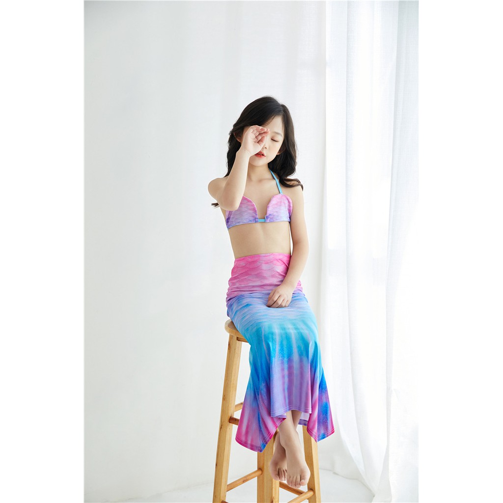 Quần áo tắm hóa trang nàng tiên cá, bikini đồ bơi đi biển cho bé gái siêu xinh E406