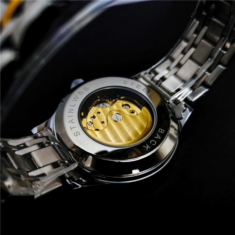 Đồng Hồ Cơ Nam Tự Động AUTOMATIC Chính Hãng SEWOR S22 TD4 Dây Thép Đúc Đặc Cao Cấp Thời Trang Sang Trọng Đẹp Giá Rẻ A1