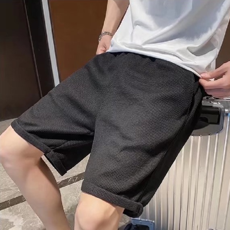 Quần Short Thể Thao Lưng Thun Ống Rộng Phong Cách Hip Hop Nhật Bản Cho Nam