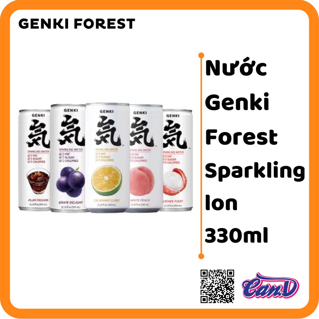 7 vị Nước Genki Forest Sparkling lon 330ml thumbnail