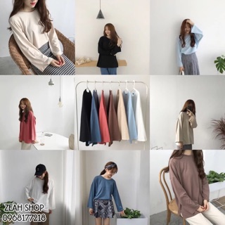 Áo dài tay Ulzzang Hàn Quốc nhiều màu freesize hot hit 2017