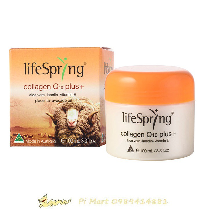 Kem nhau thai cừu LifeSpring Collagen Q10 Plus