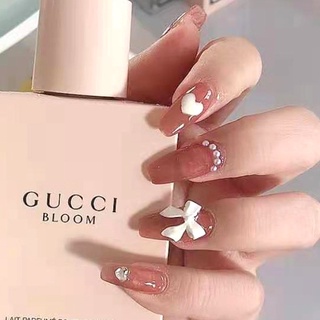 (Ảnh thật) Charm Nơ Lì Trắng Đen Hàn Quốc Đính Móng