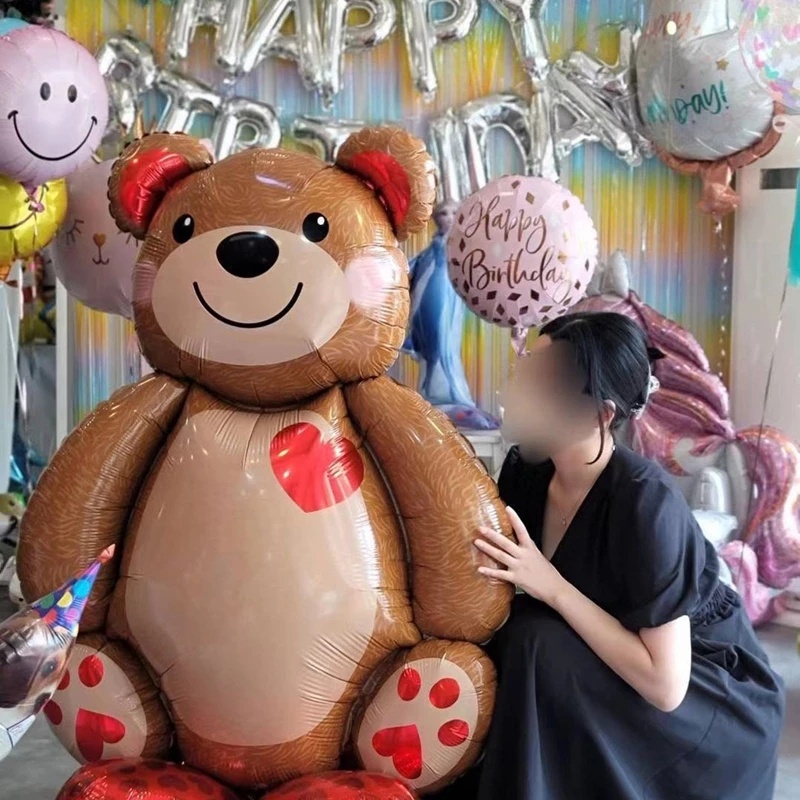 Bong Bóng Trang Trí Tiệc Sinh Nhật Hình Chú Gấu 3D Đáng Yêu
