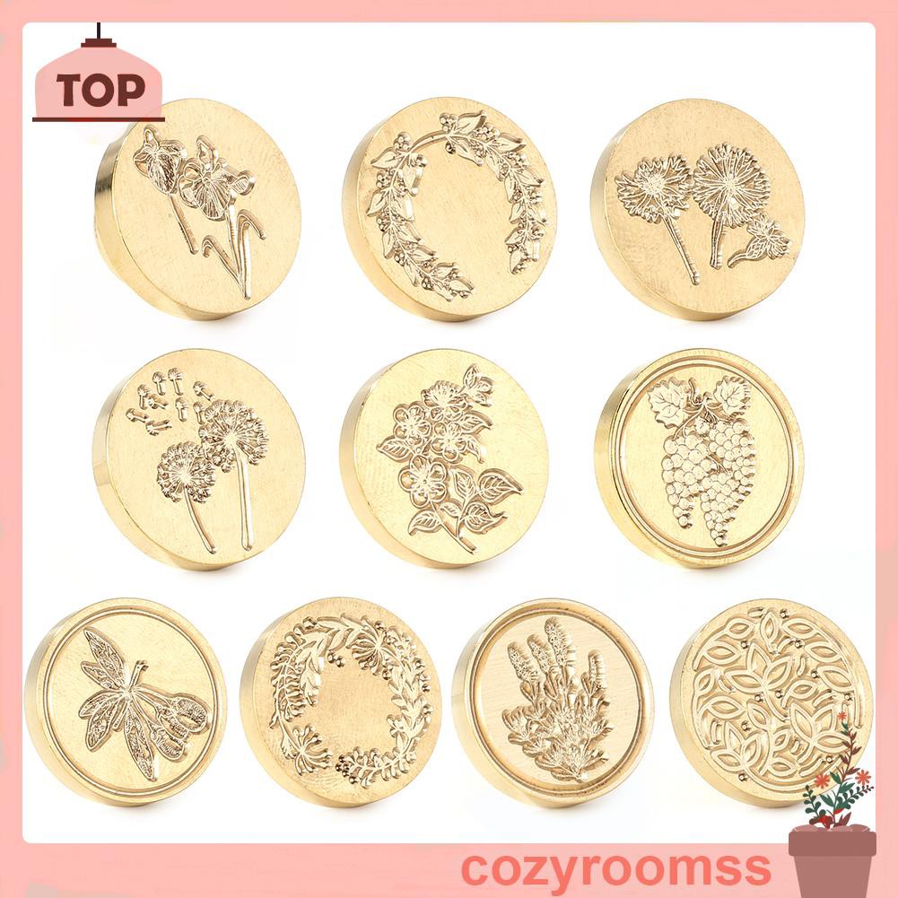 Đầu con dấu sáp bằng đồng phong cách vintage dùng niêm phong trang trí túi quà tặng thủ công
