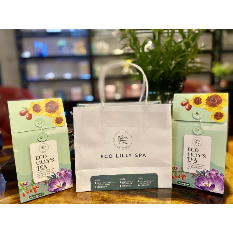 [ Sốc!!! Dưới 9k] Mẫu thử Eco Lilly's Tea - Trà Hoa Tuyết Cúc và Saffron, Câu Kỷ Tử, Táo Đỏ Tân Cương