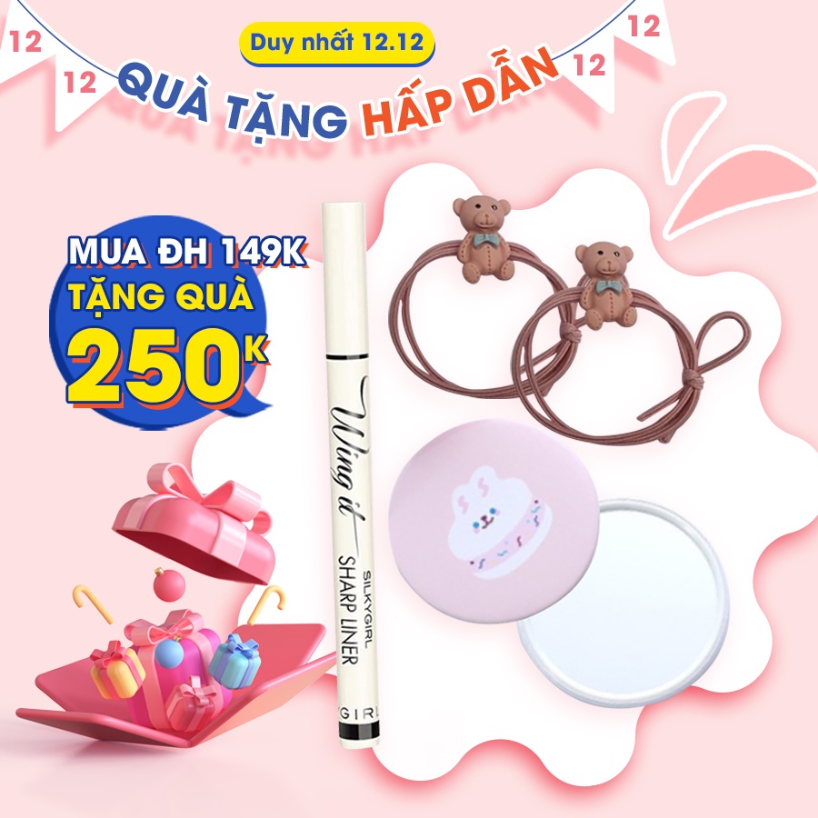 [QUÀ TẶNG KHÔNG BÁN] Combo 4 quà tặng Silkygirl 1 kẻ mắt wing it, 1 gương mini & 2 crunchies | BigBuy360 - bigbuy360.vn