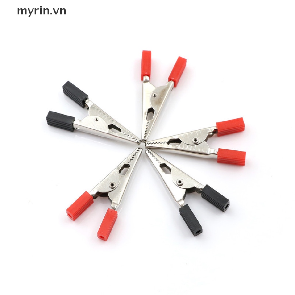 Set 5 Đầu Kẹp Cá Sấu Thử Điện 50mm Với Ốc Vít