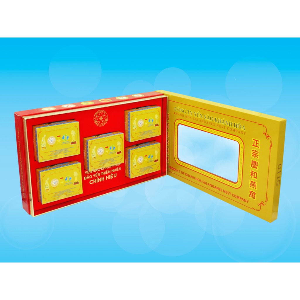 Yến sào đảo thiên nhiên Khánh Hòa tinh chế hộp quà tặng 011G