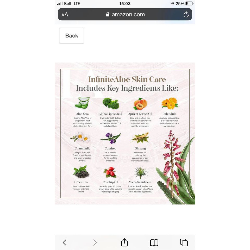 Mỹ Phẩm Mỹ Kem Lô Hội Cao Cấp Infinite Aloe Dưỡng Da Thiên Nhiên