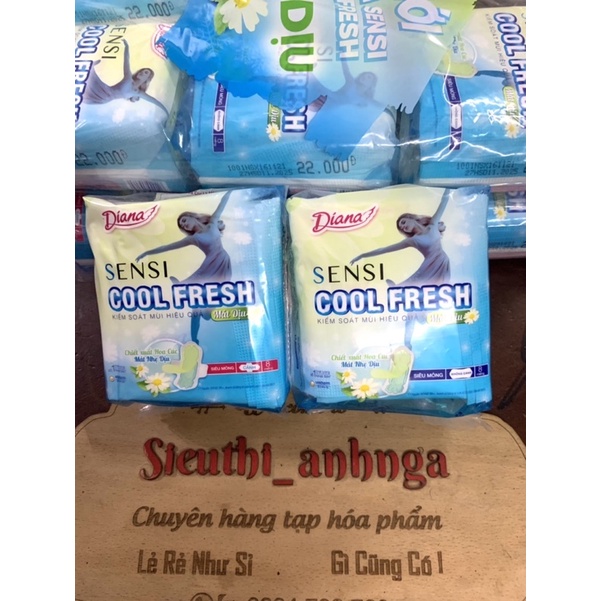 Băng Vệ Sinh Diana Sensi Cool Fresh Gói 8 Miếng (23cm)