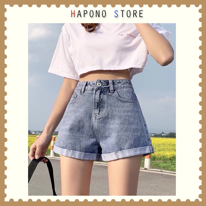 Quần sooc nữ cạp cao HAPONO-J010 | BigBuy360 - bigbuy360.vn