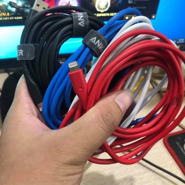 Cáp sạc iPhone Anker 1.8m không có hộp-Cam kết chính hãng.