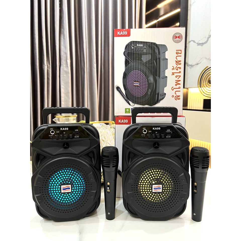 Loa Bluetooth Kèm Mic KA99 Nhập Thái Lan hát được karaoke hoặc giảng dạy