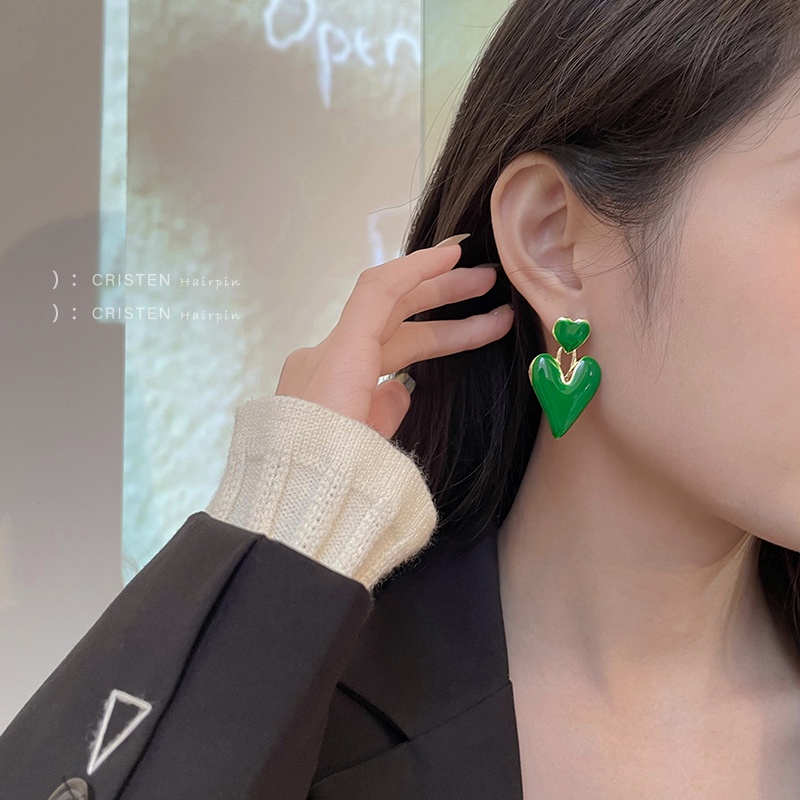 MOCHASHUKhuyên tai màu xanh lá cây thời trang sành điệu