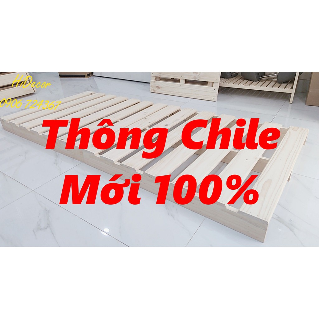 Giường Pallet 1m4_1m6_1m8 Gỗ Thông Chile Mới Hoàn Toàn_Cao 10cm