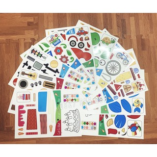 [Mua 3 Tặng 1] Tờ A4 Luyện Cắt Dán và Tô Màu Cho Bé (ngẫu nhiên 1 tờ trong 10 chủ đề khác nhau)