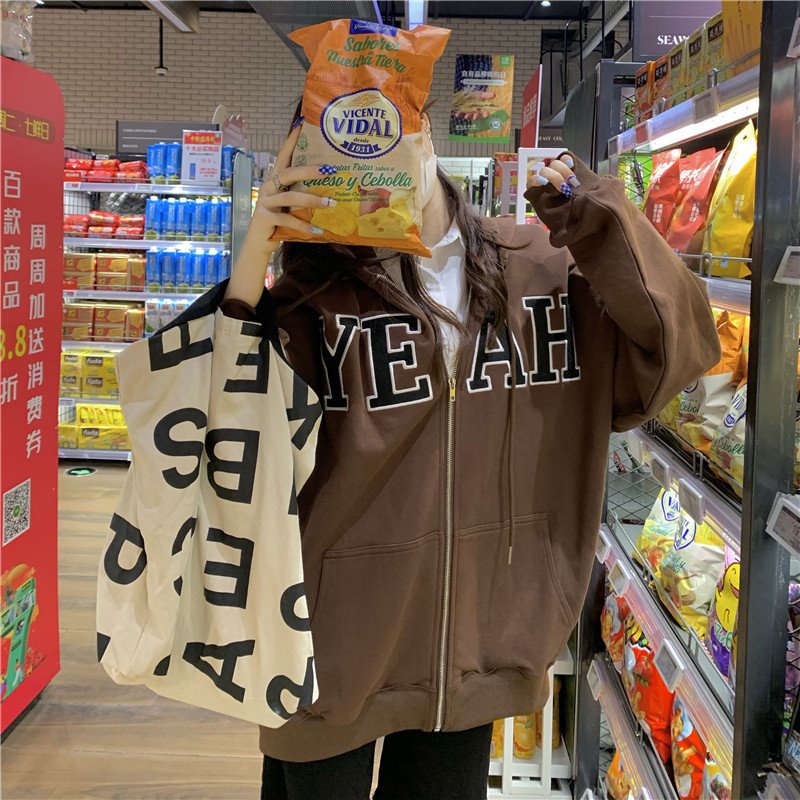 Áo Khoác Nỉ Yeah - Bao Đẹp, Phong Cách, Dễ Phối Đồ - Freesize Dười 65kg | BigBuy360 - bigbuy360.vn