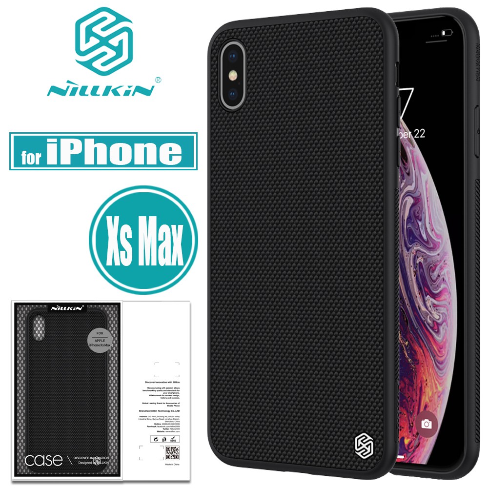 ỐP LƯNG IPHONE XS MAX NILLKIN TEXTURE NYLON FIBER CHÍNH HÃNG