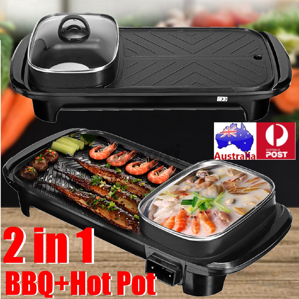 Chảo Điện Nướng Thịt Bbq 2 Trong 1 Tiện Dụng