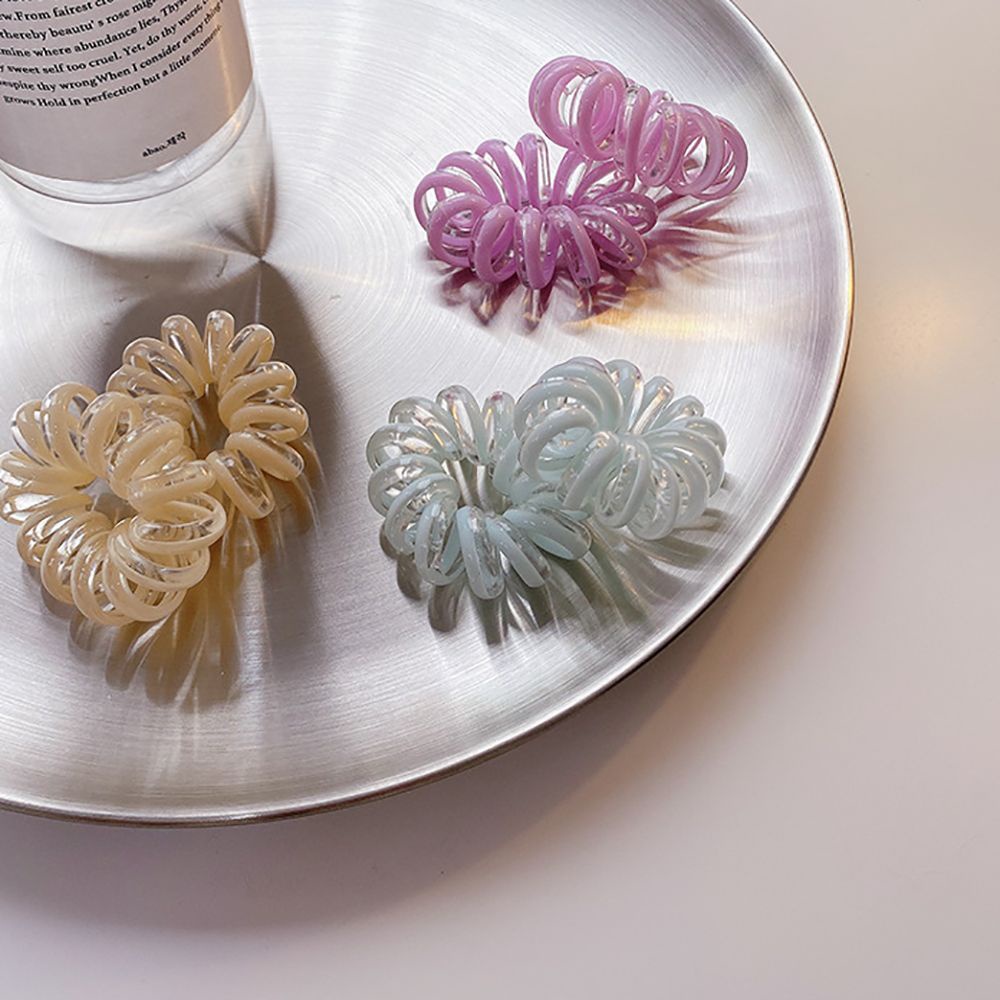 Dây Cột Tóc Lò Xo Co Giãn Nhiều Màu Dễ Thương Phong Cách Hàn Quốc Cho Nữ