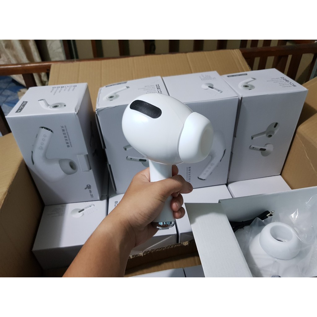 Loa Bluetooth hình tai nghe Airpods- Pro Siêu To Khổng Lồ (Hình Ảnh + Video thật)