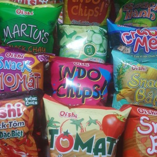 Bịch 10 gói bim bim oishi 40g đủ vị