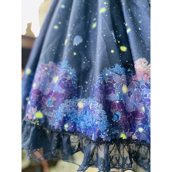Đầm lolita Starry Sky bầu trời đom đóm phong cách Nhật Bản