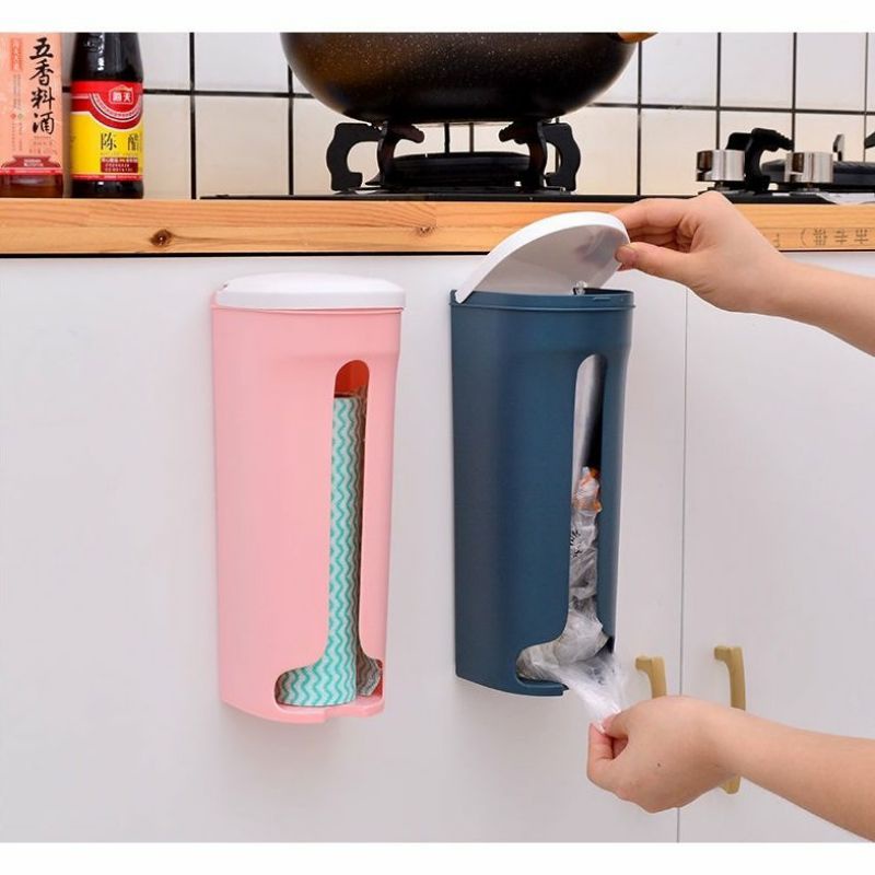 Hộp đựng túi rác nhà bếp treo tường tiện lợi - mẫu mới