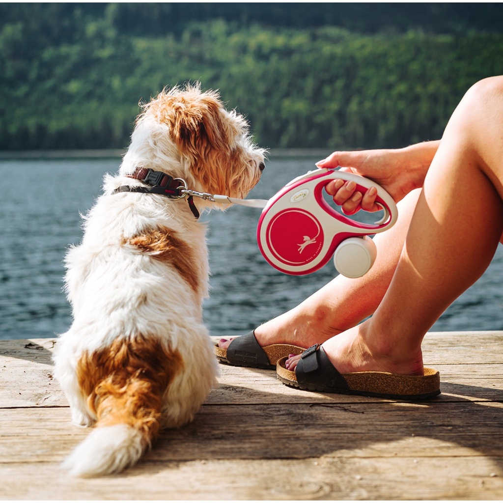 Flexi Dây xích dắt tự động các dòng New Classic / New Comforter chiều dài 5 m / 8 mét phù hợp chó &lt;12KG / 20KG / 50KG