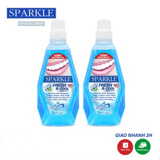 Nước súc miệng diệt khuẩn giữ hơi thở thơm mát Sparkle Fresh & Cool 500ml