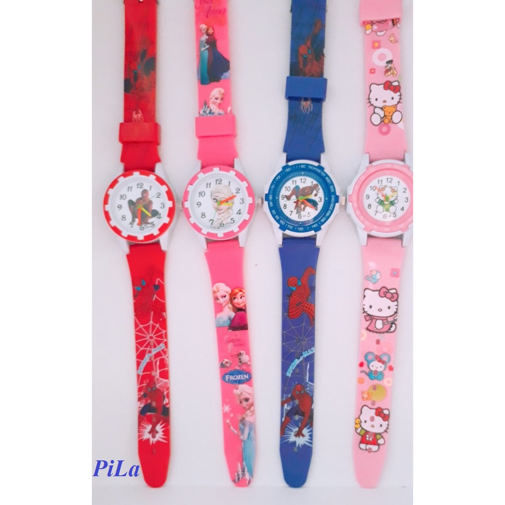 Đồng Hồ Cho Bé Họa Tiết Hoạt Hình Dây Nhựa Dẽo Mềm | BigBuy360 - bigbuy360.vn