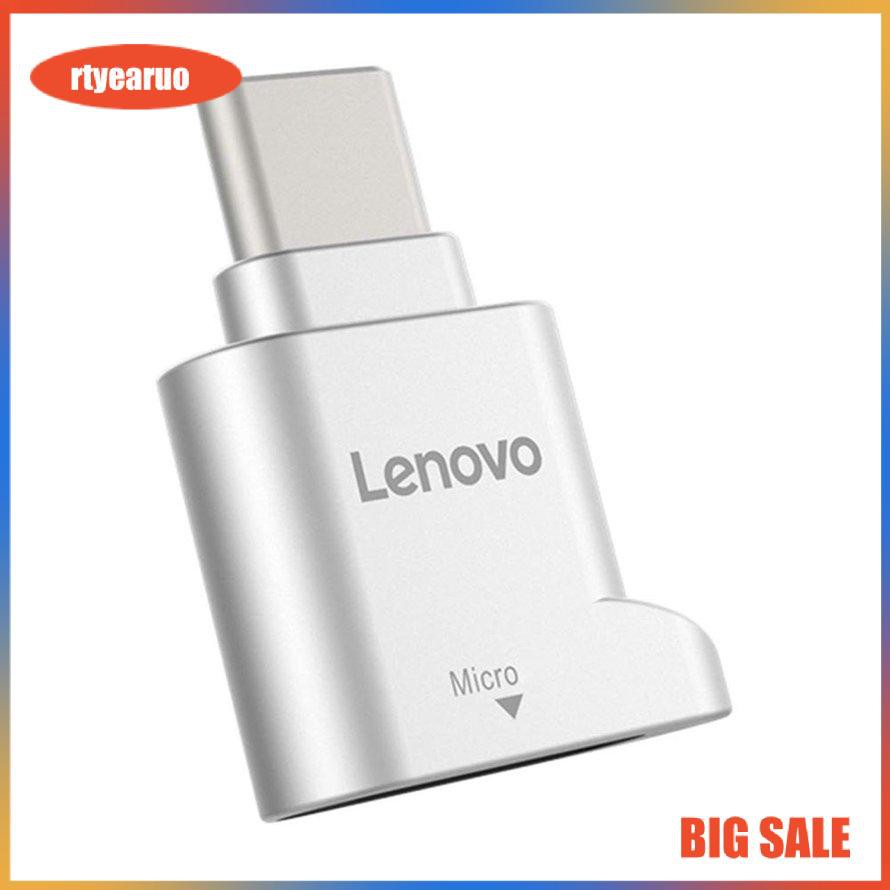 Đầu đọc thẻ USB Type C Lenovo D201 480Mbps hỗ trợ thẻ TF Micro SD OTG