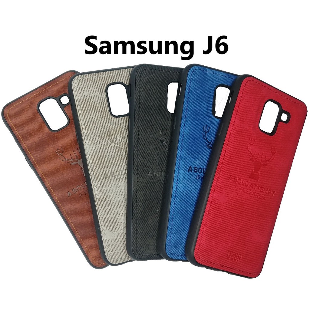 [ XẢ KHO ] Samsung J4 Core/ J2 Core/ J4+/ J4 Plus/ A6+/ A6 Plus/ M20/ J8/ A20/ A30 Ốp hươu vải Jean viền TPU dẻo