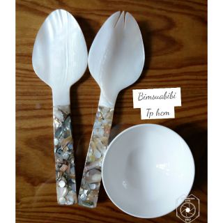 Sét 2 Giá muỗng khảm trai-28 cm(3 màu)