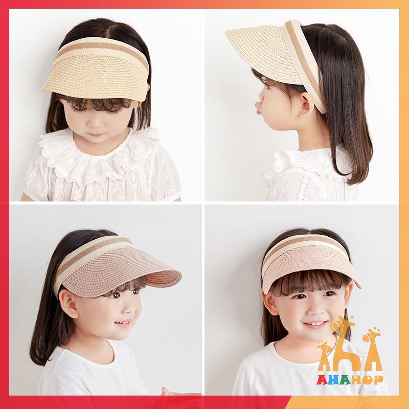 Mũ Cói Cho Bé - Mũ cói mùa hè Tai Thỏ nửa đầu cho bé từ 1-4 tuổi kiểu dáng Hàn Quốc dễ thương MC03