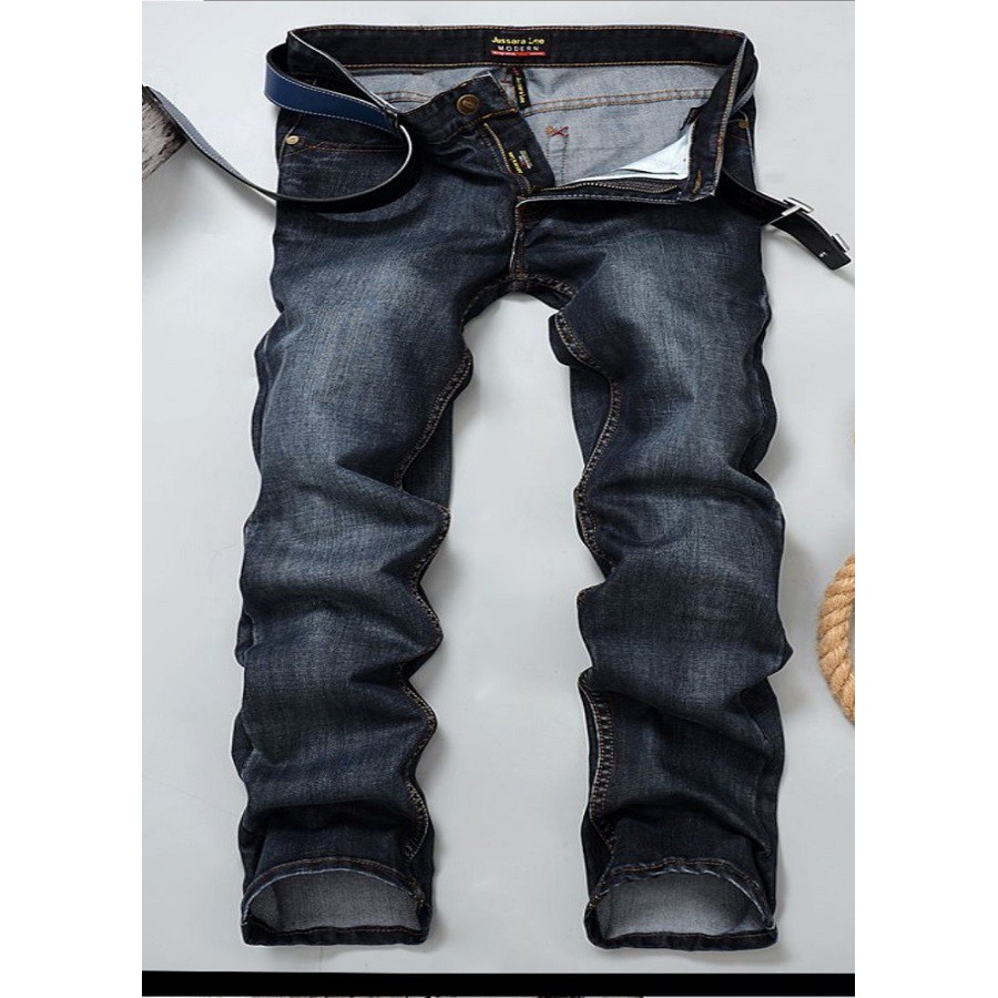 Quần Jeans Nam ống suông co giãn wax nhẹ phong cách trẻ trung