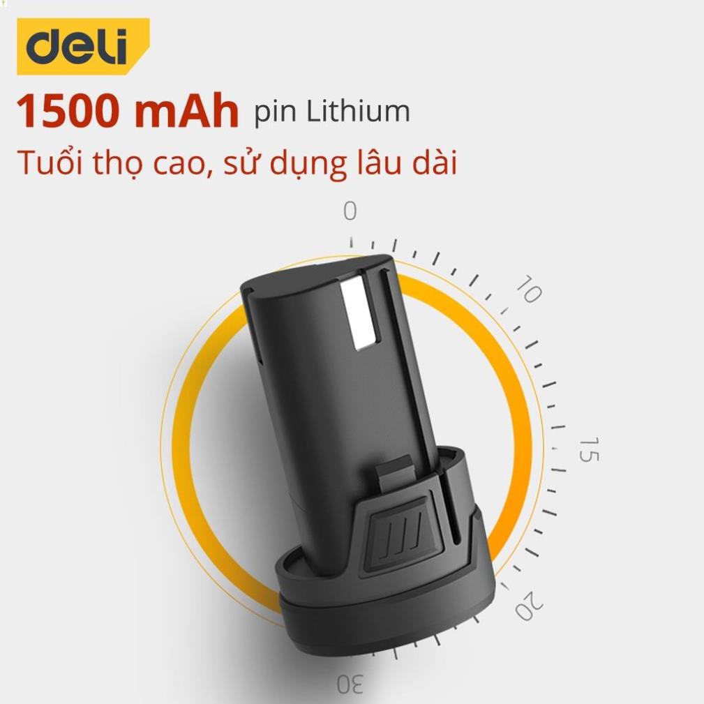 [LIFEDL157] Máy Khoan Bắt Vít Deli Chính Hãng Pin 12V - Nhỏ Gọn, Tiện Dụng - Dùng Cho Sửa Chữa Vật Dụng - DL600012 .