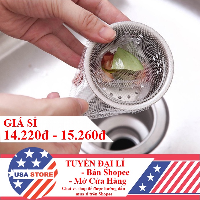 Set Từ 100 Đến 300 Túi Lưới Lọc - KIỂU DÀI - Chặn Rác Bồn Rửa Bát, Chén