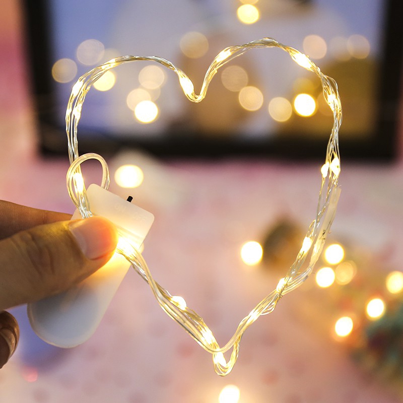 Dây đen led bằng đồng 1M sử dụng pin trang trí nội thất