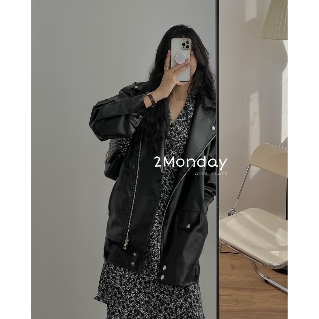 [Ảnh thật] Áo jaket da đen siêu đẹp