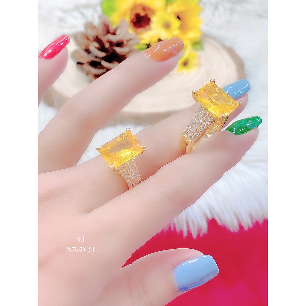 Nhẫn nữ UHA mạ vàng 18K đính đá CZ ( giá tốt nhất ) N765