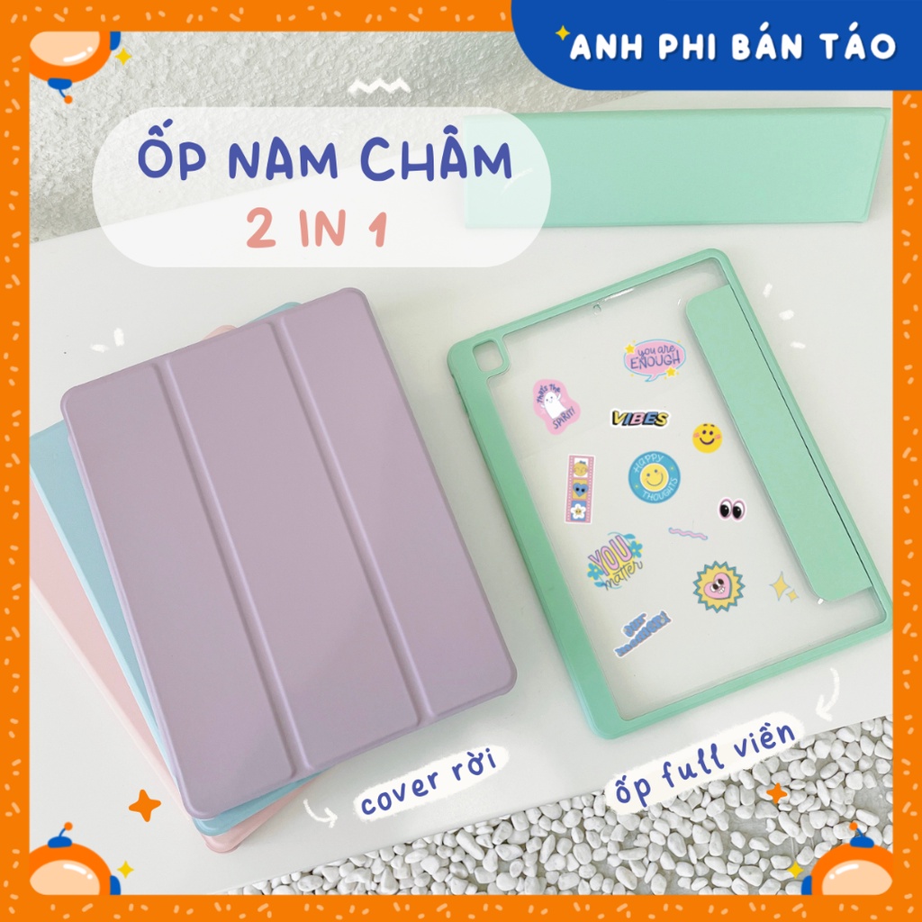 [Mẫu Mới 2023] Cover Bao Da Nam Châm Cho Máy Tính Bảng Có Thể Tháo Rời Tiện Lợi
