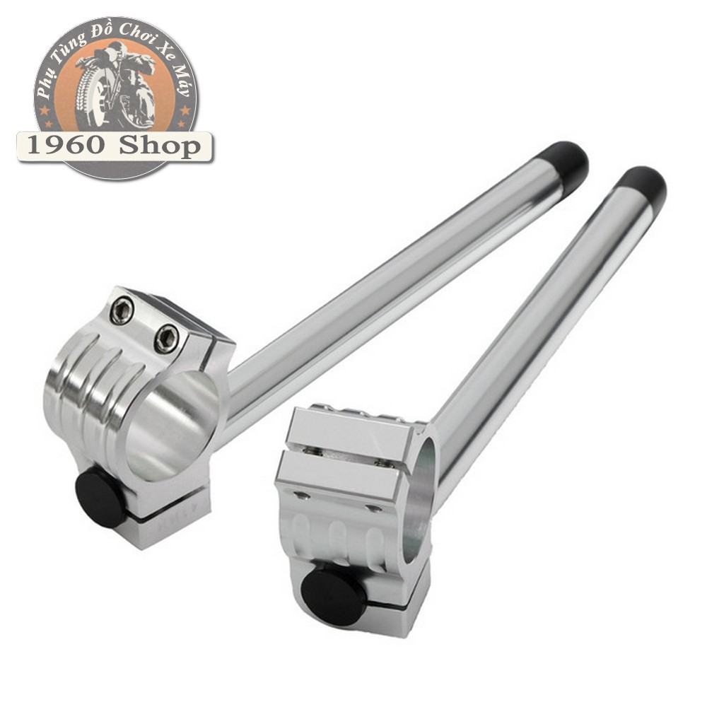 Ghi đông clip on Cafe racer nhôm cnc kích thước cho phuộc 45mm Phù hợp độ Cafe Racer Tracker Win CD 67 Dream CUB