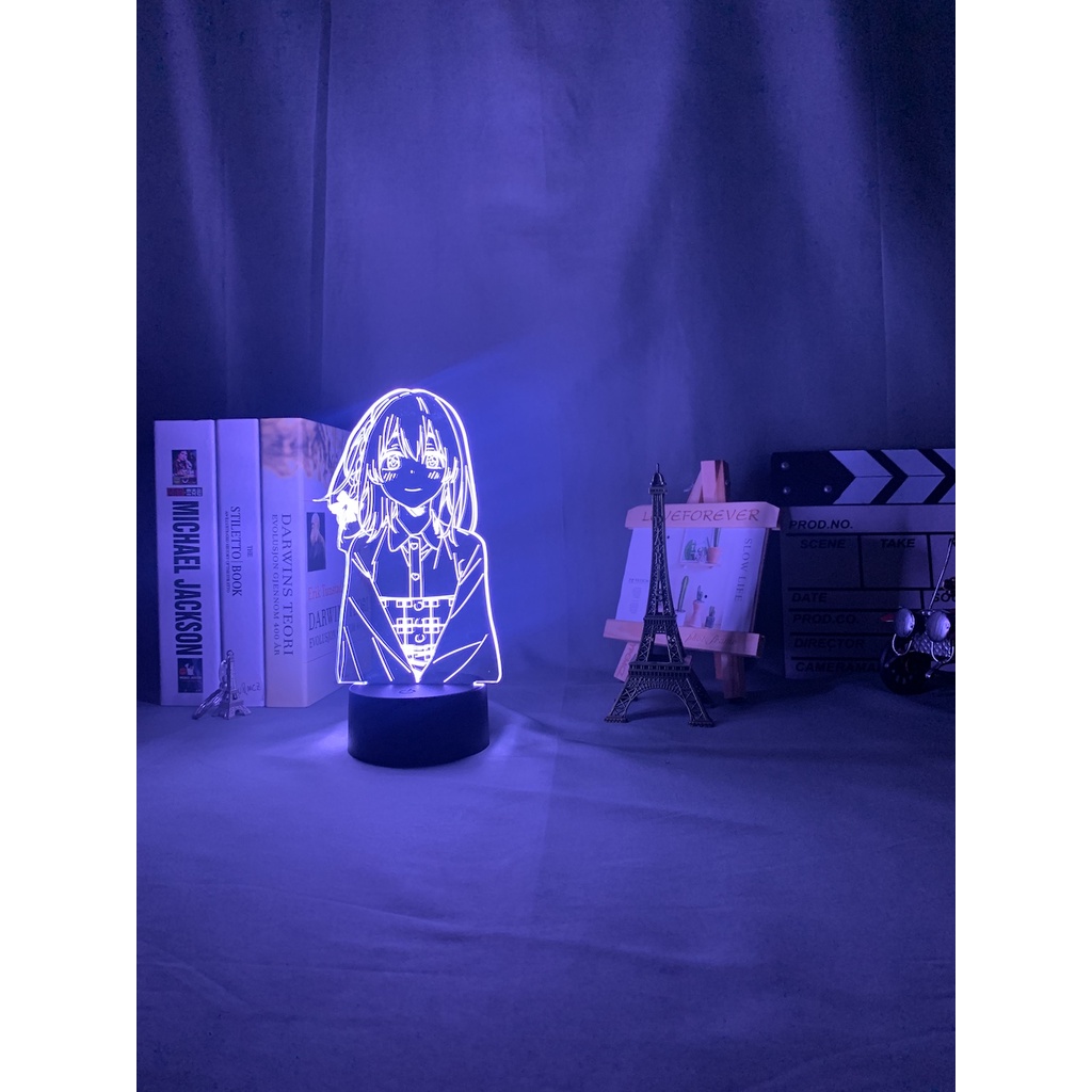 Đèn Ngủ Led 3d Hình Nhân Vật Hoạt Hình Kanojo Okarishimasu Sumi Sakurasawa