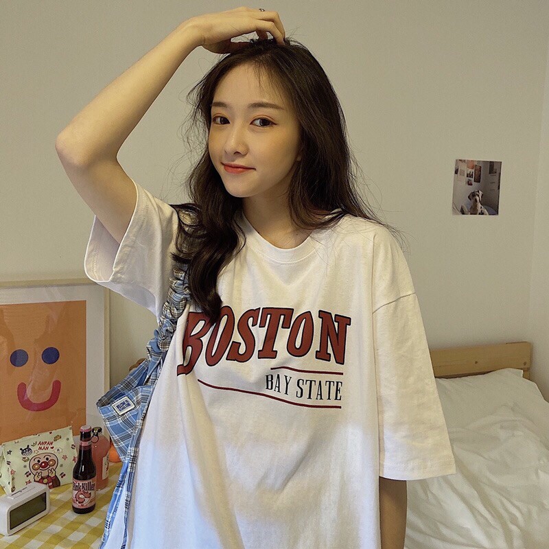 Áo phông Boston ⚠️ Free ship⚠️ Chất cotton 100% full size nam nữ, phong cách hàn quốc