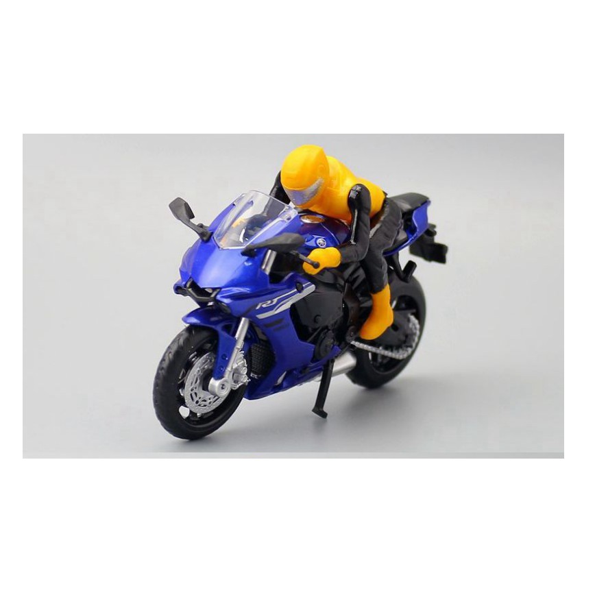 Mô hình moto Yamaha R1 có figure ngồi trên xe-  tỉ lệ 1:18 MSZ
