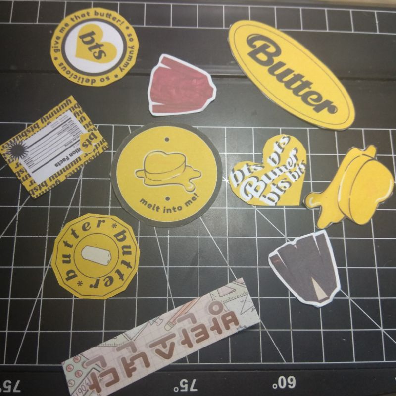 SET 10 STICKER CẮT SẴN BUTTER BTS | NHÃN DÁN BTS | STICKER DÁN NÓN BẢO HIỂM