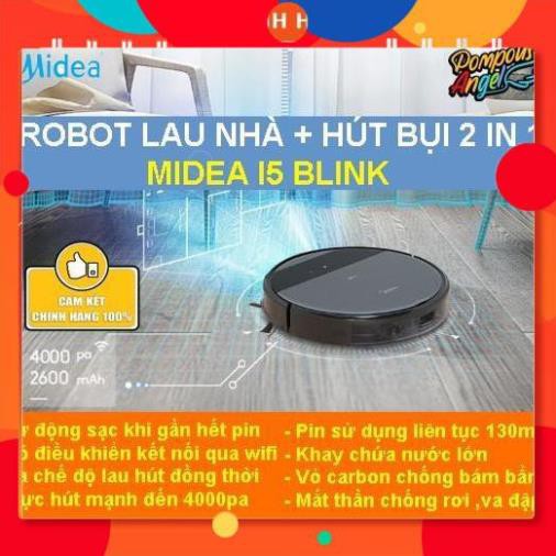 [FreeShip] Robot hút bụi lau nhà 2in1 MIDEA I5 BLINK , Hàng chính hãng - Bảo hành 12 tháng 24h