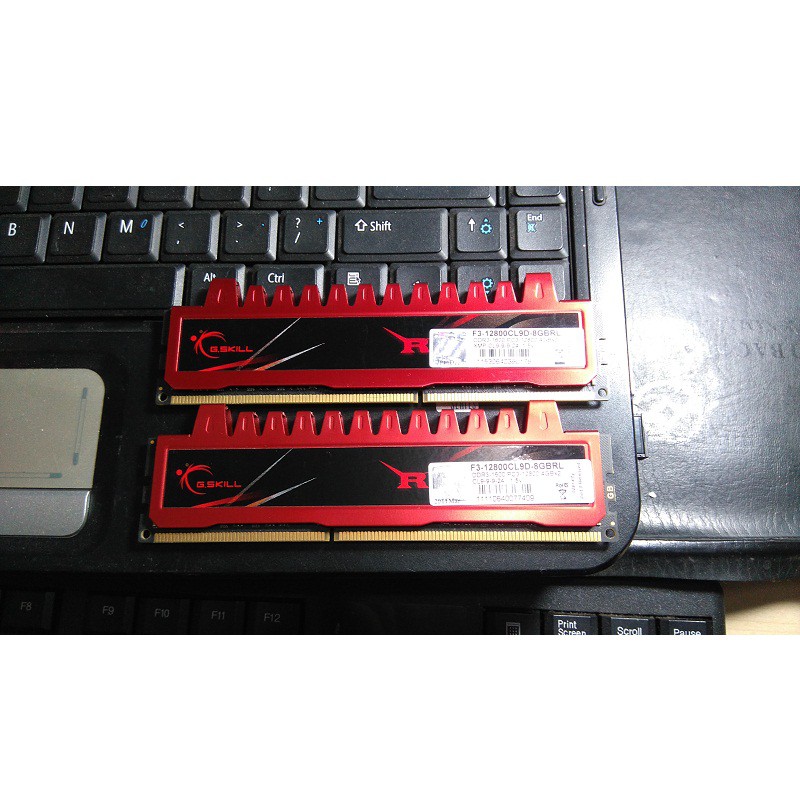 Ram tản nhiệt 8Gb DDR3 bus 1333 - 10600U (Kit 2x4gb), ram bộ hiệu GSKILL - RIPJAWS, tháo máy chính hãng, bảo hành 3 năm